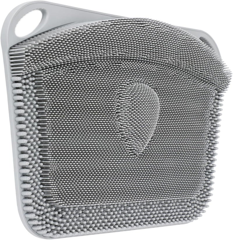 FReatech Large Shower Foot Scrubber Mat, Silicone Foot Cleaner Brush to Clean, Exfoliate and Massage Feet Without Bending Over, Improve Foot Appearance and Overall Health, Grey - 17.3" x 13" - Image 1